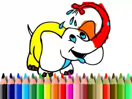 Juego Back To School: Elephant coloring en línea
