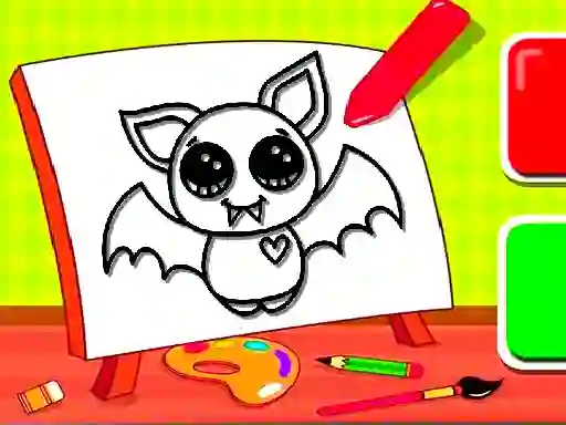 Juego Easy Kids Coloring Bat en línea