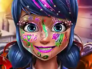 Juego Dotted girl new year makeup en línea