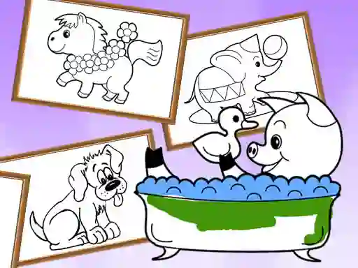 Juego Cartoon Coloring for Kids Animals en línea