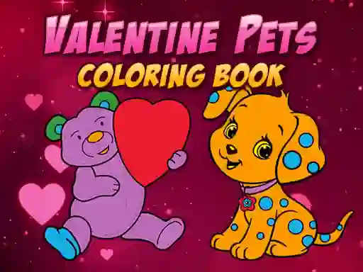 Juego Valentine Pets Coloring Book en línea
