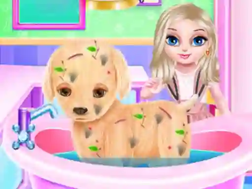 Juego Baby Elsa Puppy Surgery en línea