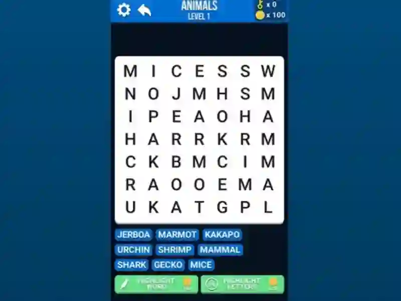 Juego Word Search en línea