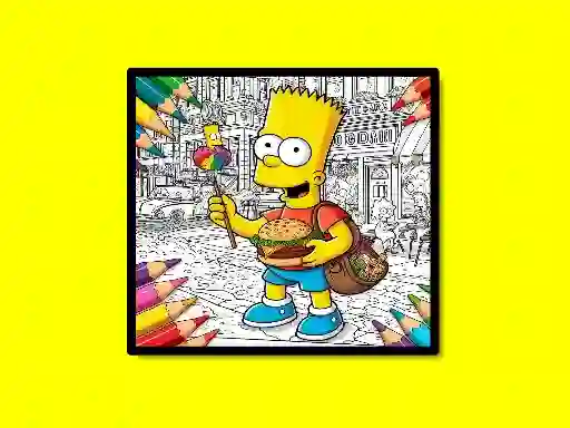 Juego Back To School Simpsons Coloring Book en línea
