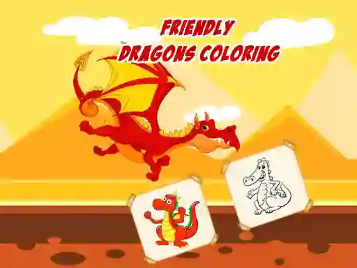 Juego Friendly Dragons Coloring en línea
