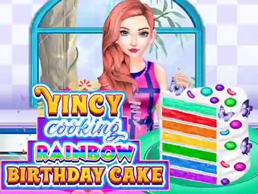 Juego Vincy Cooking Rainbow Birthday Cake en línea