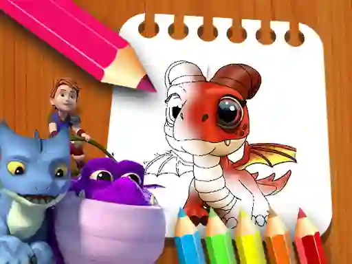 Juego Dragon Rescue Riders Coloring Book en línea