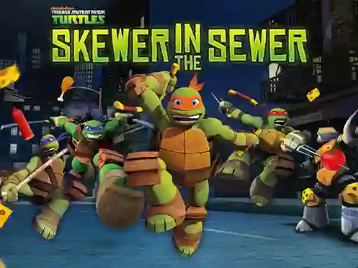 Juego Teenage Mutant Ninja Turtles: Skewer in the Sewer en línea