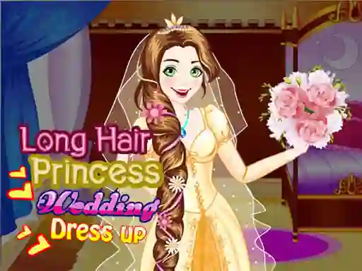 Juego Long Hair Princess Wedding Dress up en línea