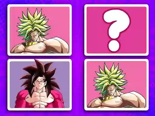 Juego DragonBall Match Cards en línea