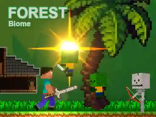 Juego Noob vs Zombies - Forest biome en línea