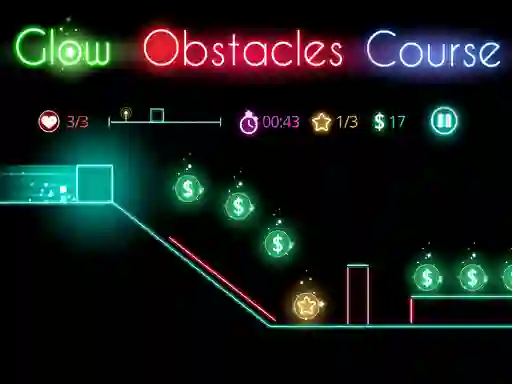 Juego Glow obstacle course en línea