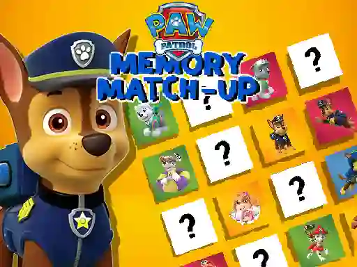 Juego Paw Patrol Memory Match Up en línea