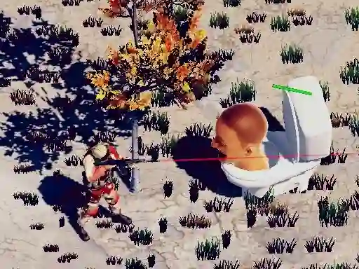 Juego TopDown Skibidi Toilet Shooting en línea