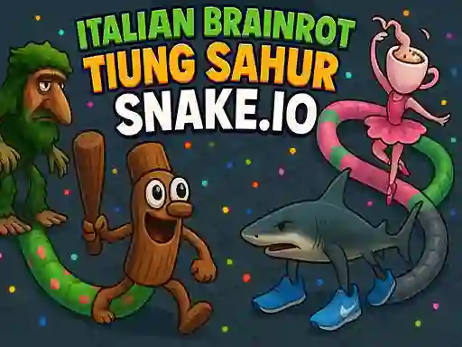 Juego Italian Brainrot Tung Sahur Snake.io en línea