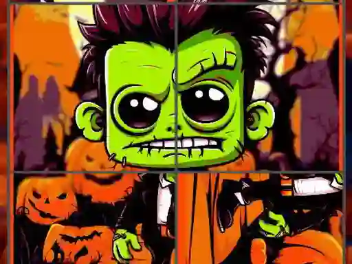 Juego Franky & Vampire Halloween Puzzle en línea