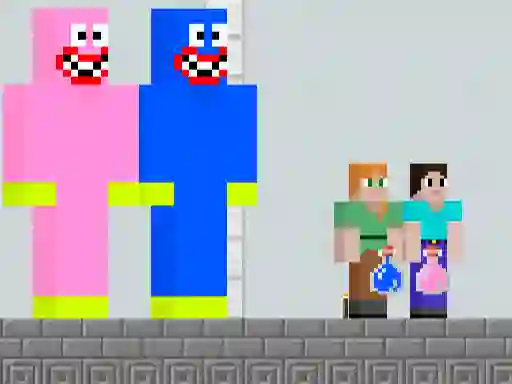 Juego Huggy Kissy vs Steve Alex en línea