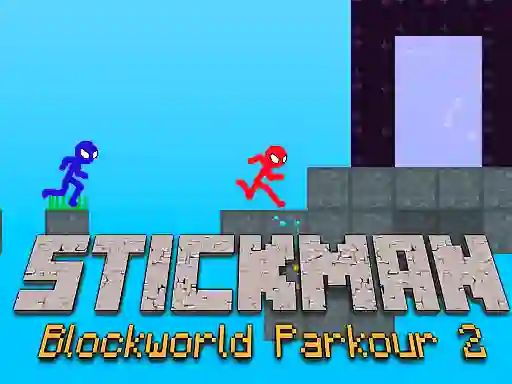 Juego Stickman Blockworld Parkour 2 en línea