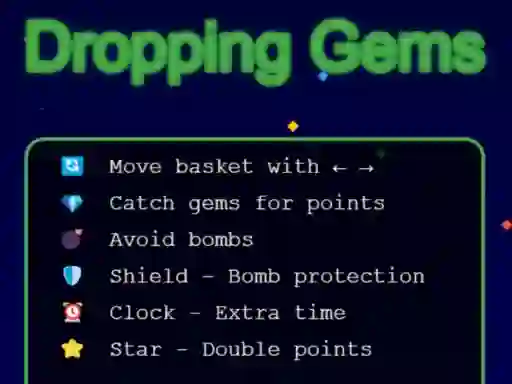 Juego Dropping Gems en línea