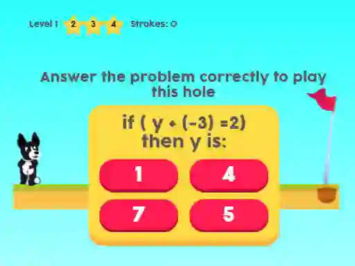 Juego MathPup Golf 4 Algebra en línea