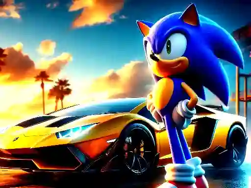 Juego Sonic Run for Lamborghini en línea