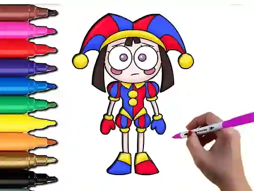 Juego Pomni Coloring Time en línea