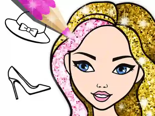 Juego Fashion Coloring Book Glitter en línea