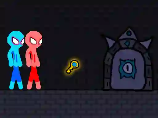 Juego Red and Blue Stickman Rope en línea