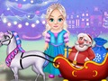 Juego Little Elsa Clean Christmas Carriage en línea
