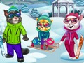 Juego Gatos diversión de invierno  en línea