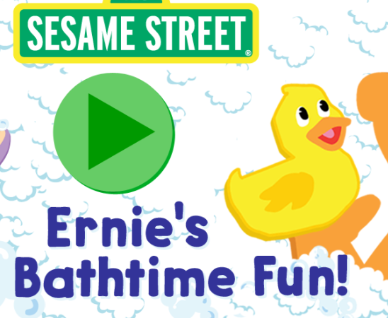 Juego 123 Sesame Street: Ernie's Bathtime Fun en línea