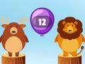 Juego Adición de globos selváticos  en línea