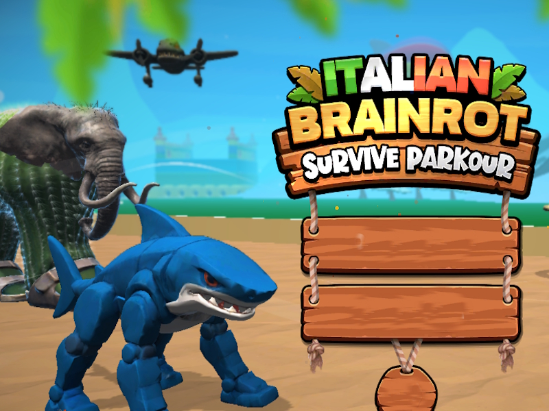 Juego Brainrot italiano sobrevive a Parkour en línea