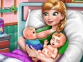 Juego Nacimiento de las gemelas de la princesa de hielo  en línea