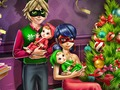 Juego Navidad familiar de niña punteada  en línea