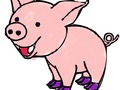 Juego Libro para colorear de cerdo  en línea