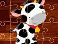 Juego Animales de granja de dibujos animados rompecabezas en línea
