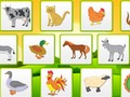 Juego Animales de granja Niños Memoria de aprendizaje  en línea