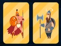 Juego Memoria de guerreros espartanos y vikingos  en línea