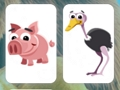 Juego Memoria de tarjetas de animales  en línea