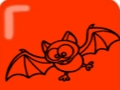 Juego Niños fáciles para colorear murciélago  en línea