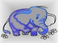 Juego Elefante bebe para colorear  en línea