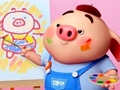 Juego Regreso A La Escuela Libro Para Colorear Cerdo  en línea