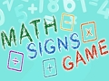 Juego Juego de signos matemáticos  en línea