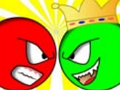 Juego Bola roja contra rey verde  en línea