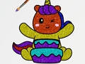 Juego Unicornios de brillo de libro para colorear  en línea