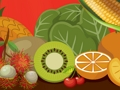 Juego Palabra de frutas y verduras para niños  en línea