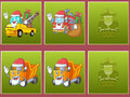 Juego Memoria de camiones de Navidad  en línea