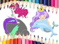 Juego Libro para colorear de sirena  en línea