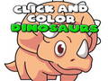 Juego Haz clic y colorea dinosaurios  en línea